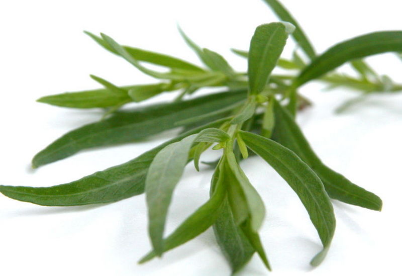 Ha megfőttek a zöldségek, hozzáadjuk a tárkonyt és a karikára vágott kolbászt, és újra felforraljuk.